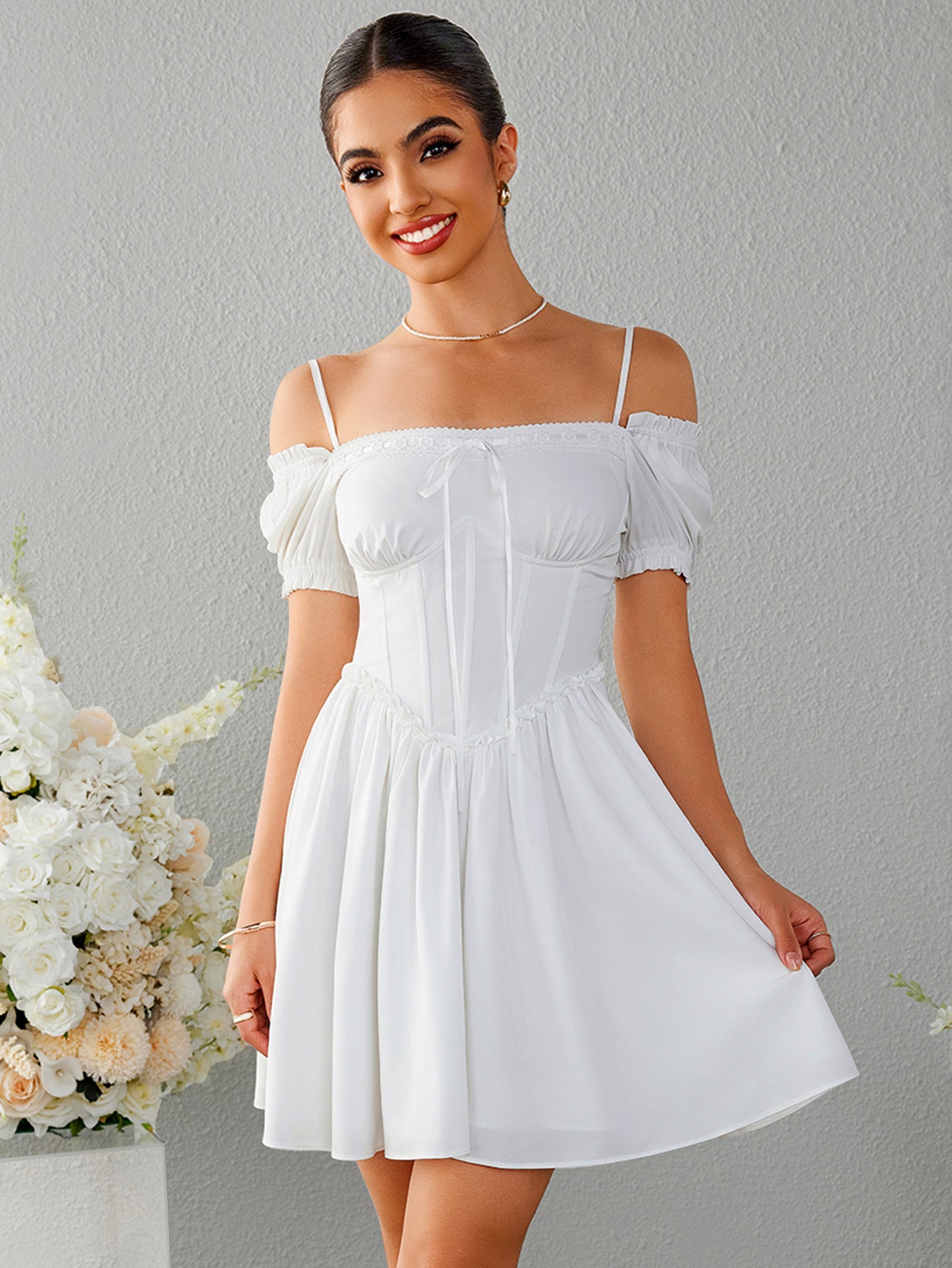 Crisscross Backless Mini Dress main image 0
