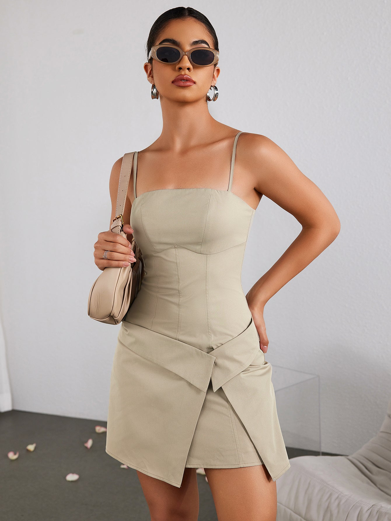 Backless Asymmetrical Hem Mini Dress Parthea Fashion Backless Asymmetrical Hem Mini Dress Parthea Fashion