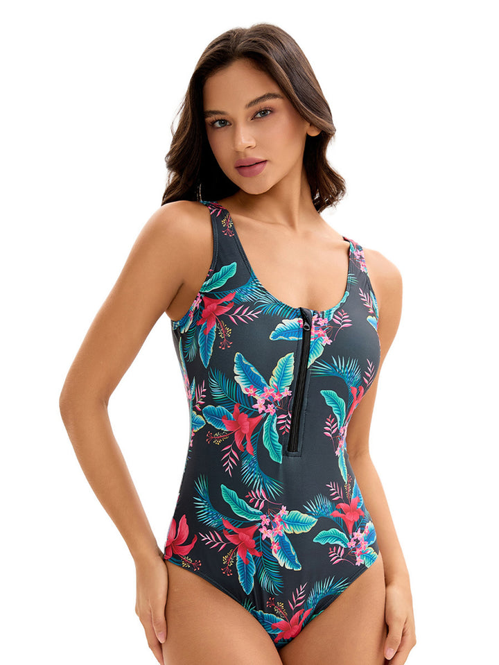 Backless SwimsuitFloral Print #color_floral
