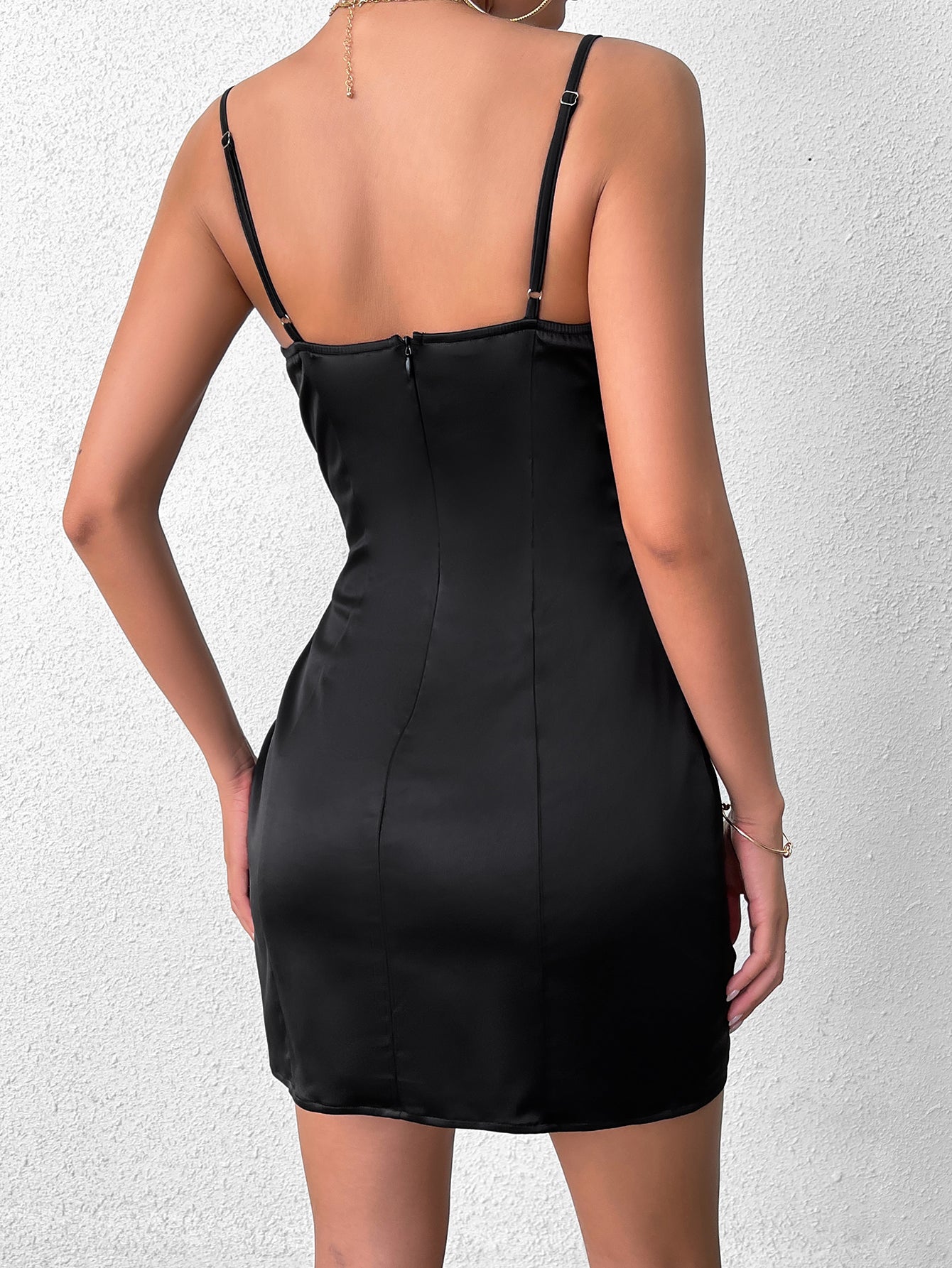 Satin Mini Cami Dress with Bow main image 0