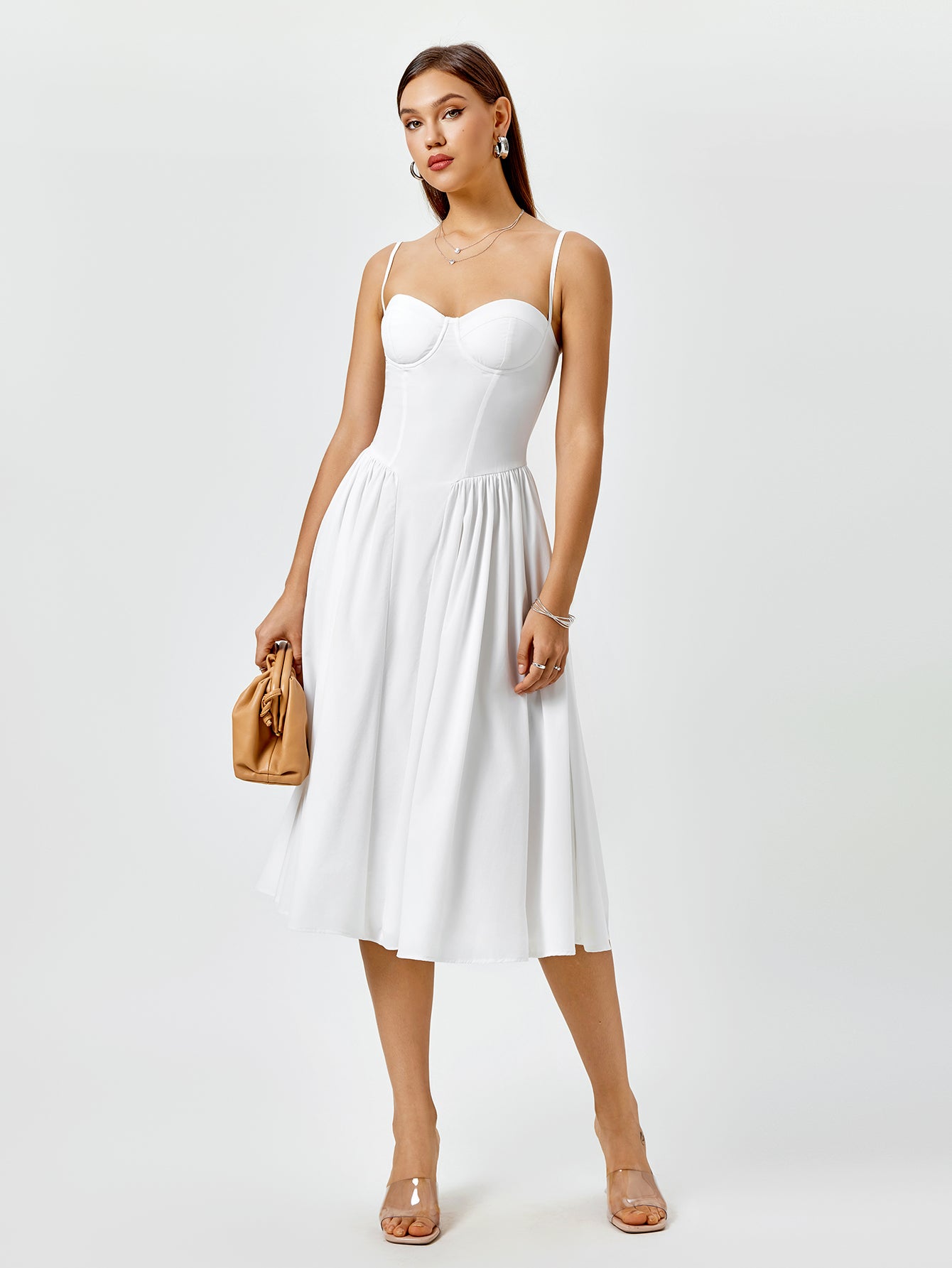corset backless long dress#color_white