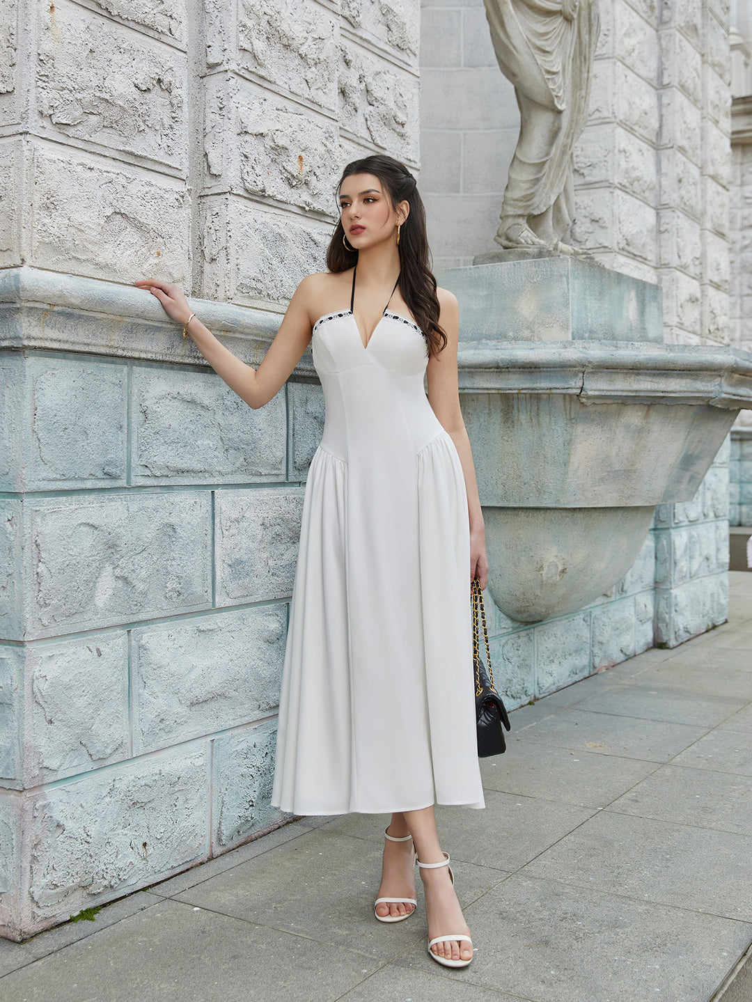 criss cross front dress formal Dalton