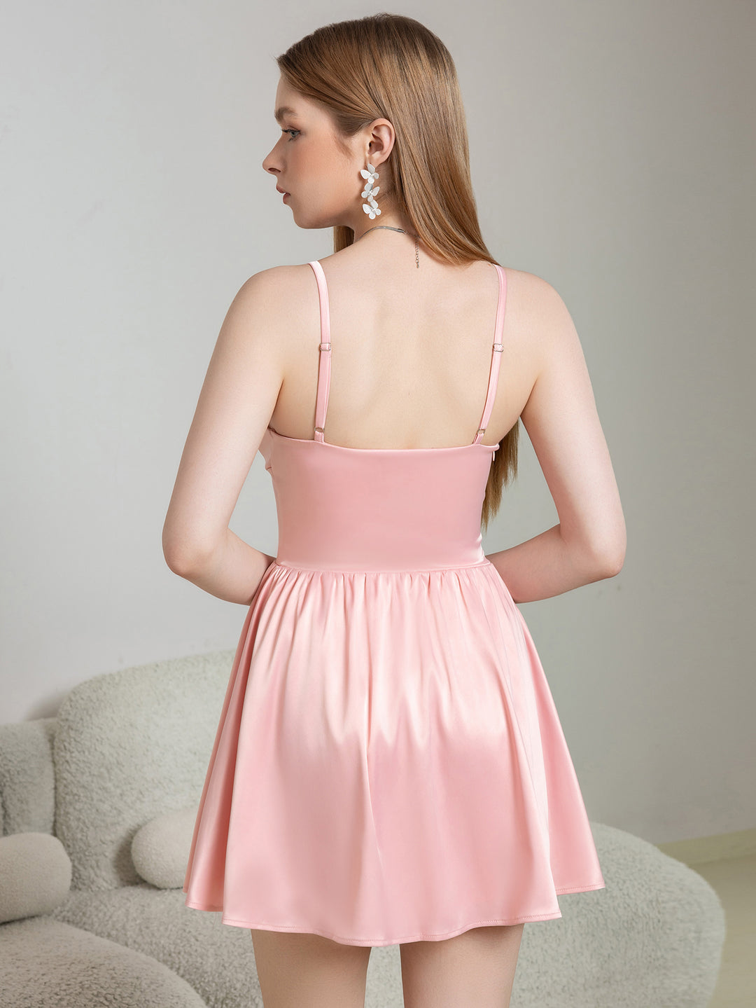 pink satin cami dress MULTI-LAYERED SILK LACE CAMI DRESS Viktor&Rolf