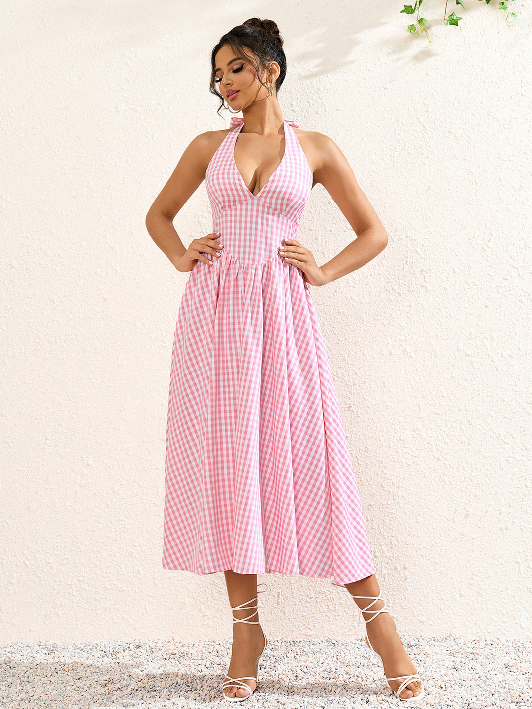v neck halter dress pattern Halter Neck Maxi Dress Women's PDF Sewing Pattern |