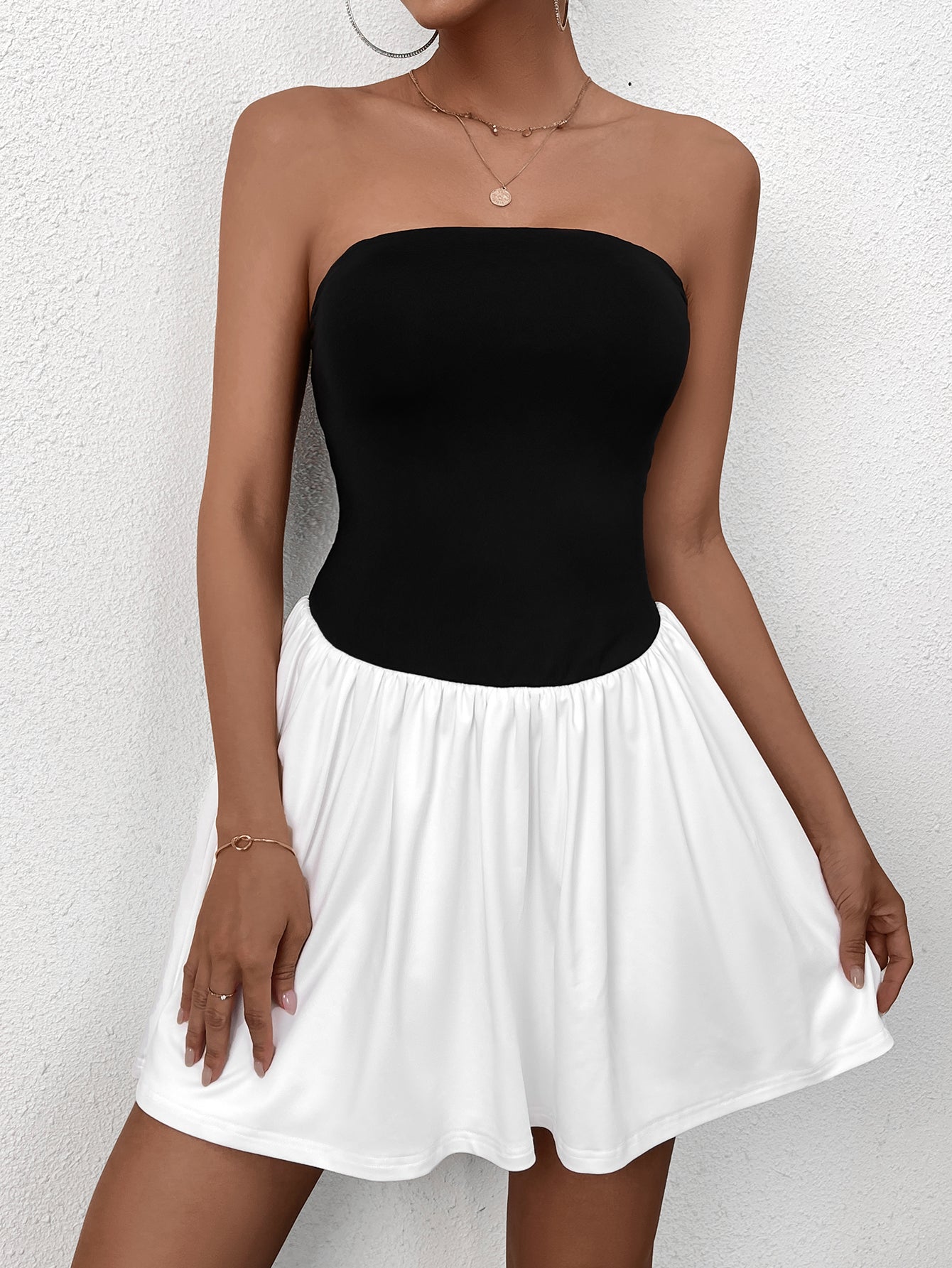 Tube Mini Dress with Pockets