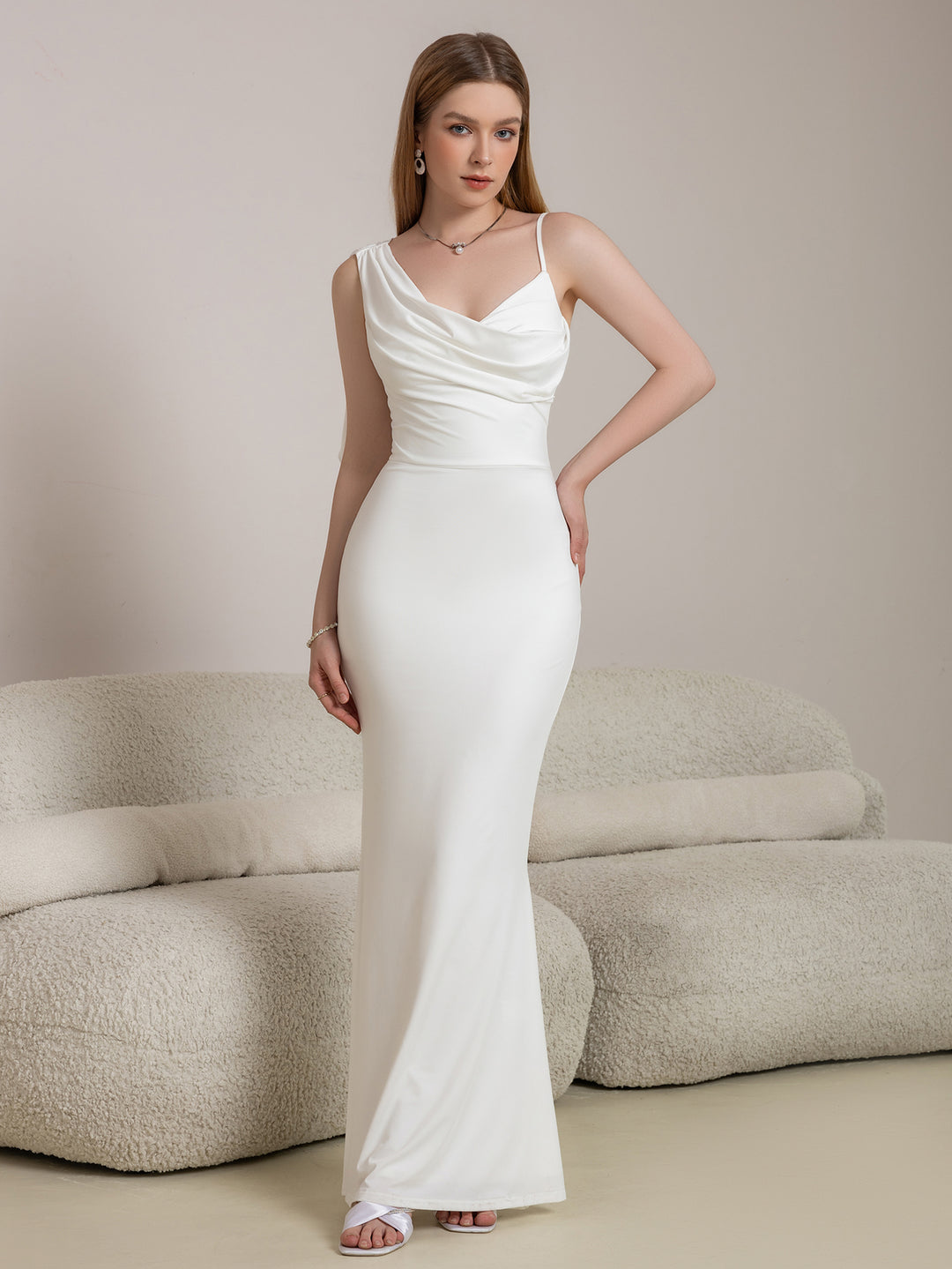 Ribbon Trim Ruched Mermaid Hem Prom Dress Parthea Fashion Ribbon Trim Ruched Mermaid Hem Prom Dress Parthea Fashion