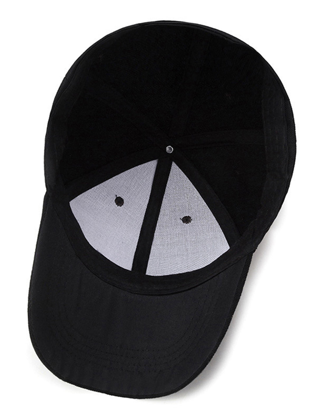 ‌Adjustable Solid Baseball Cap#color_black