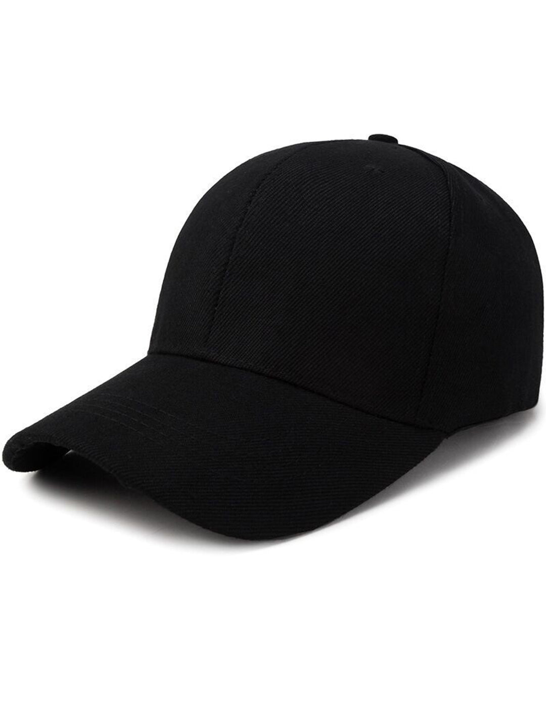 ‌Solid Adjustable Baseball Cap#color_black