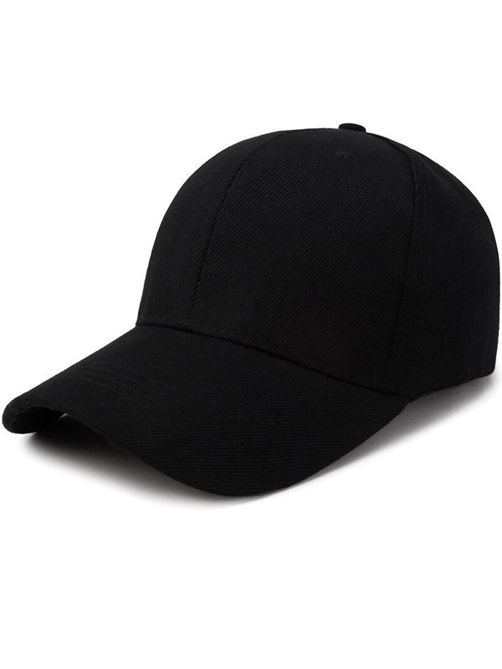 ‌Solid Adjustable Baseball Cap#color_black