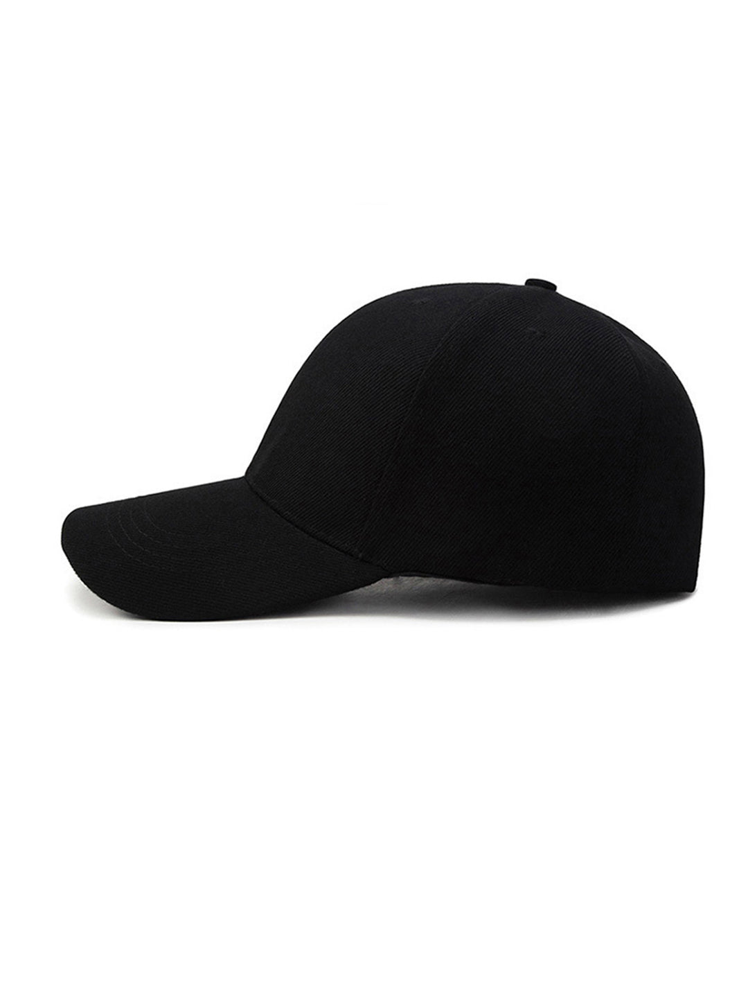 ‌Solid Baseball Adjustable Cap#color_black