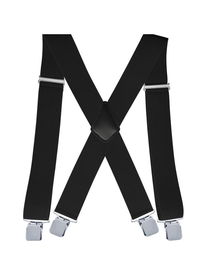 X-Back Adjustable Elastic Suspenders#color_black