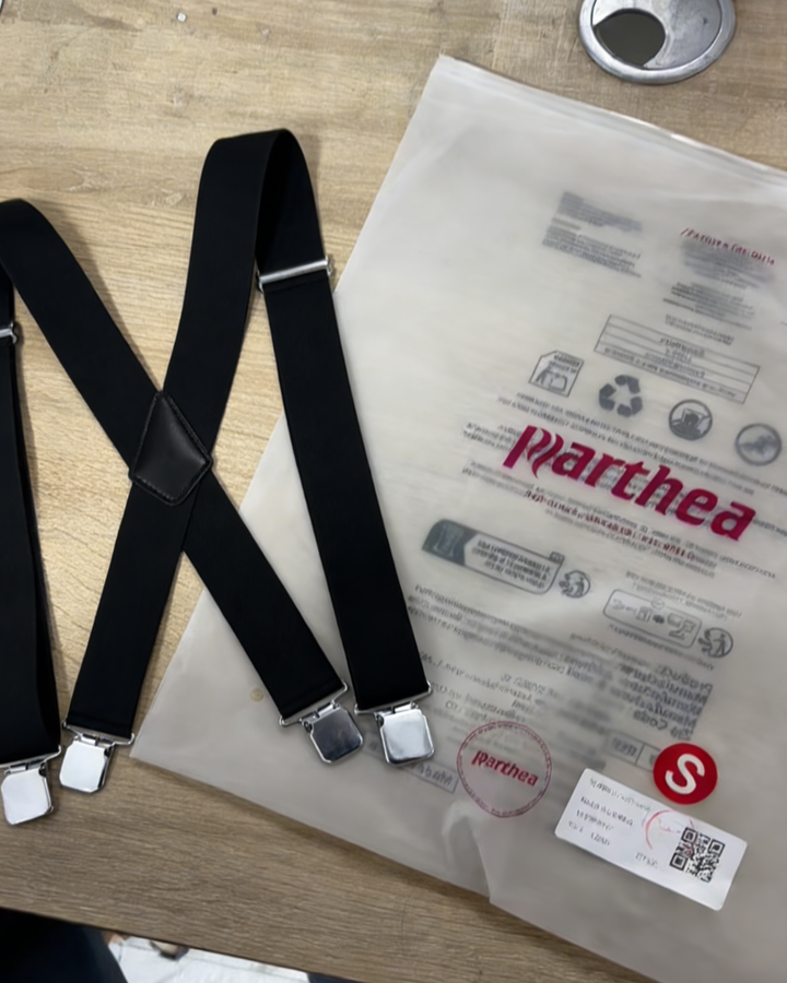 Adjustable Elastic X-Back Suspenders#color_black