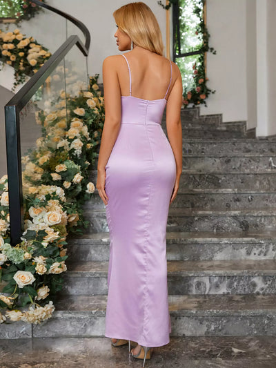     diamond extreme bodycon maxi dress lavender back#color_lavender