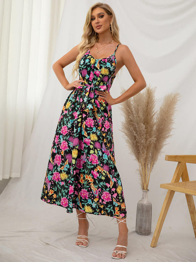     sleeveless floral wrap dress print#color_print